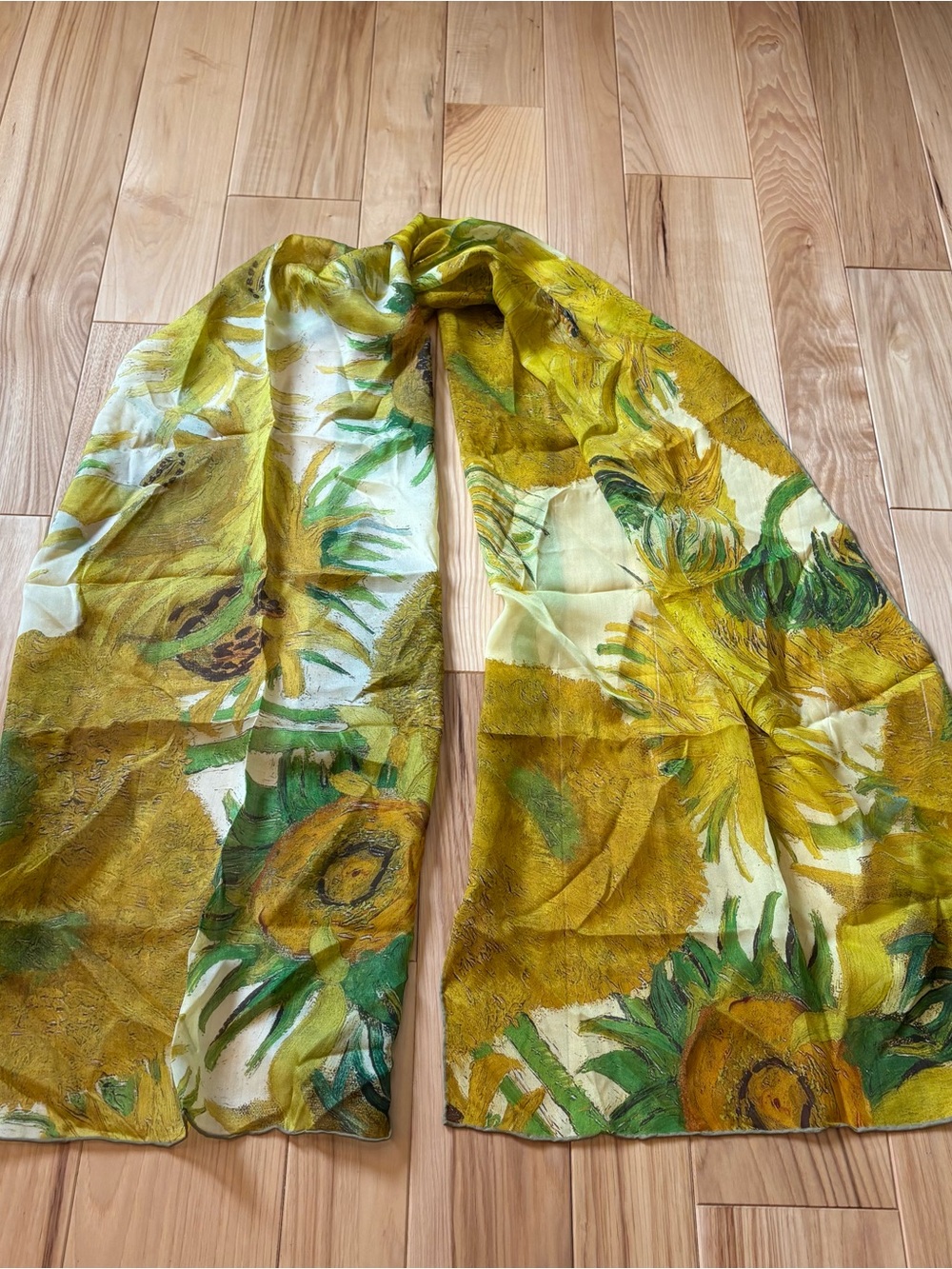 Fox & Chave National Gallery Silk Van Gogh Sunflowers Scarf